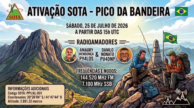 SOTA: Ativação do Pico da Bandeira - PP1/AL-001